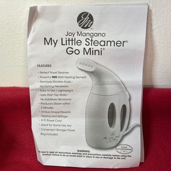Joy Mangano My Little Steamer Go Mini 900 watt deluxe - Picture 2 of 5